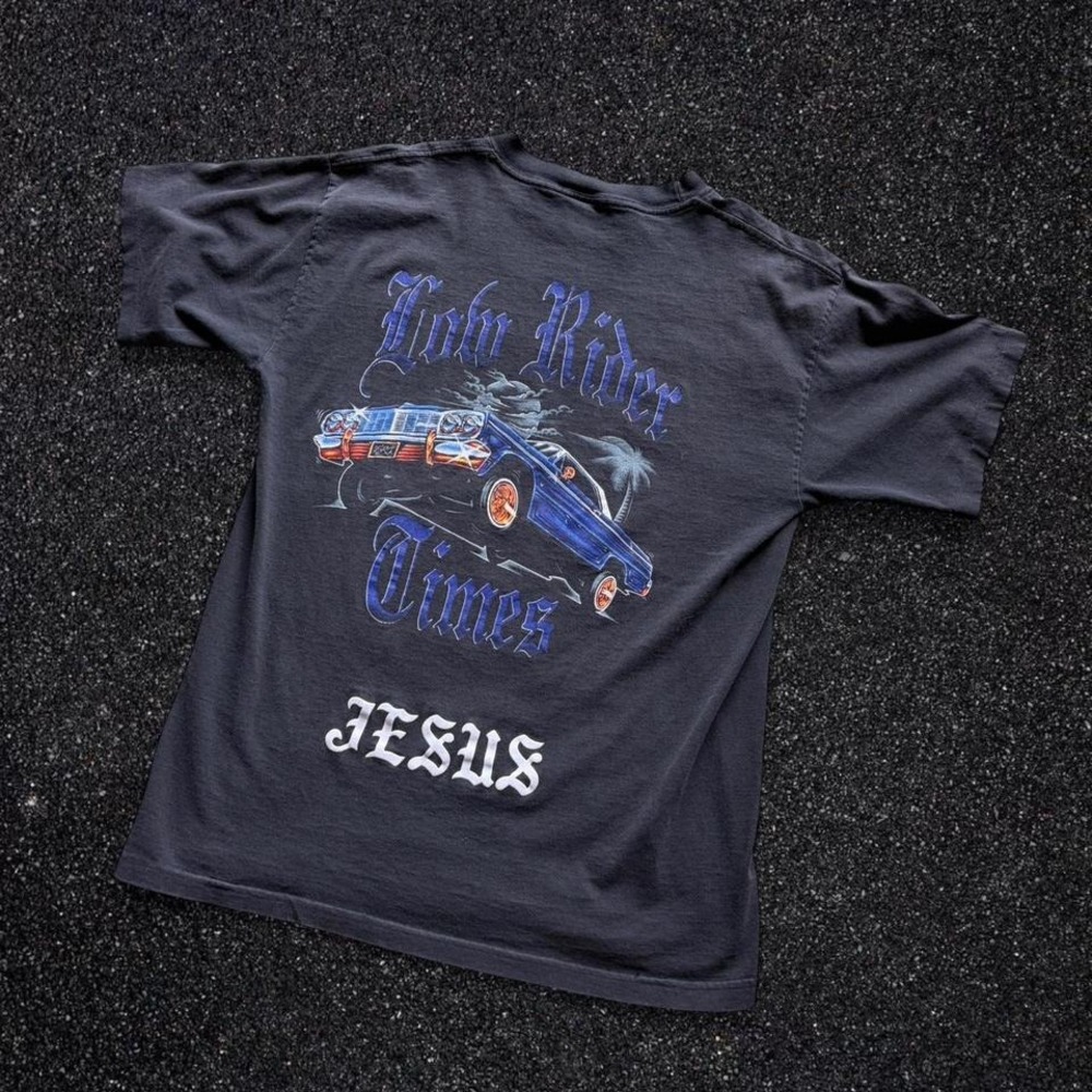 Vintage Low Rider‎ Times Chicano black t-shirt size Large, 90s, Retro